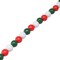 Ornativity Red and Green Garland - Rustic Christmas Wooden Farmhouse Country Wood Beaded Home and Holiday Garland Tree Decorations Boho Strand of Beads